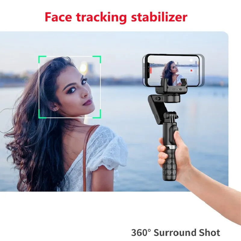 Palo selfi con estabilizador de movimiento, rotación automática de 360 grados, trípode para cualquier móvil para hacer fotografía y grabar en vivo - EBEPEX