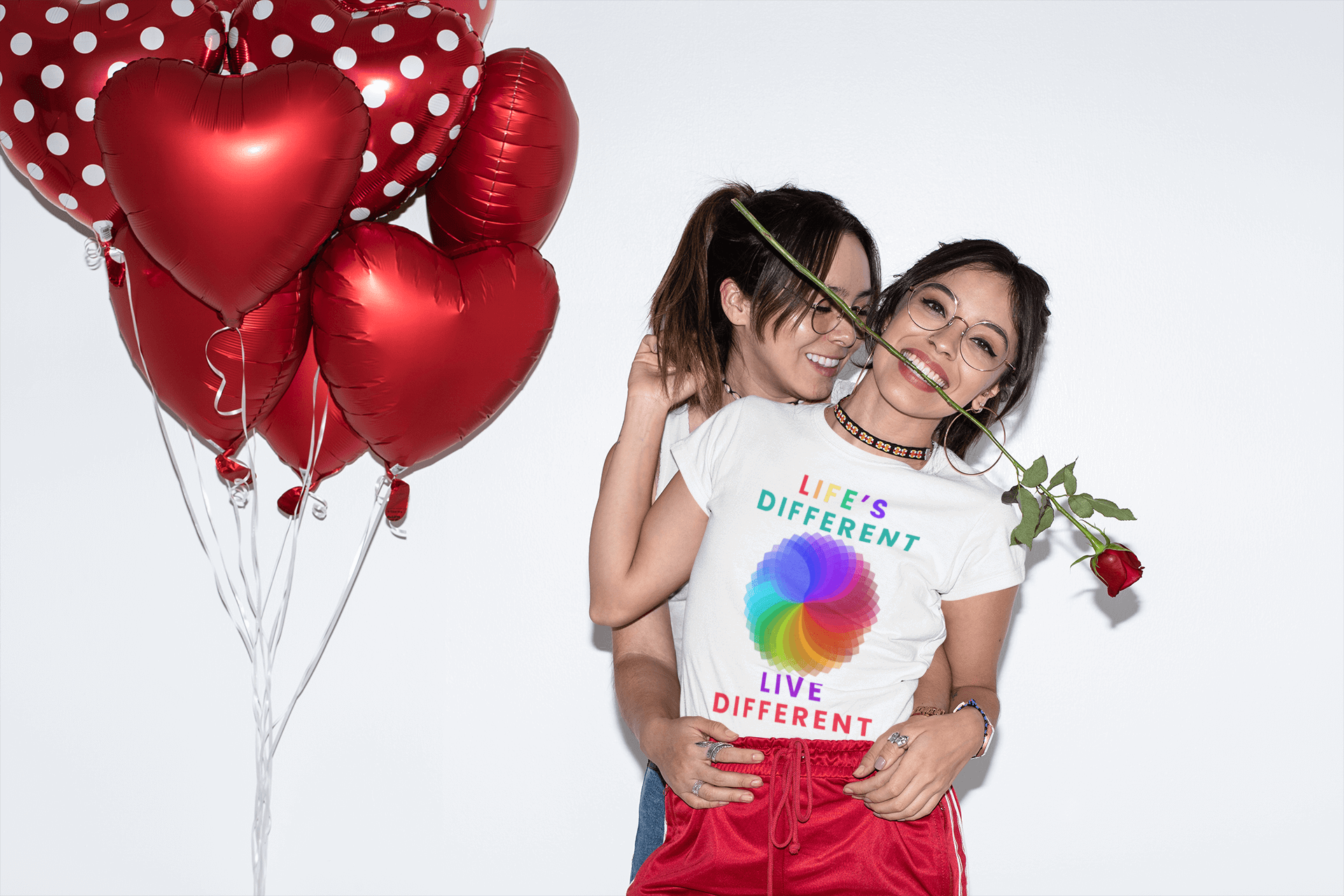 Camiseta blanca orgullo gay unisex - EBEPEX
