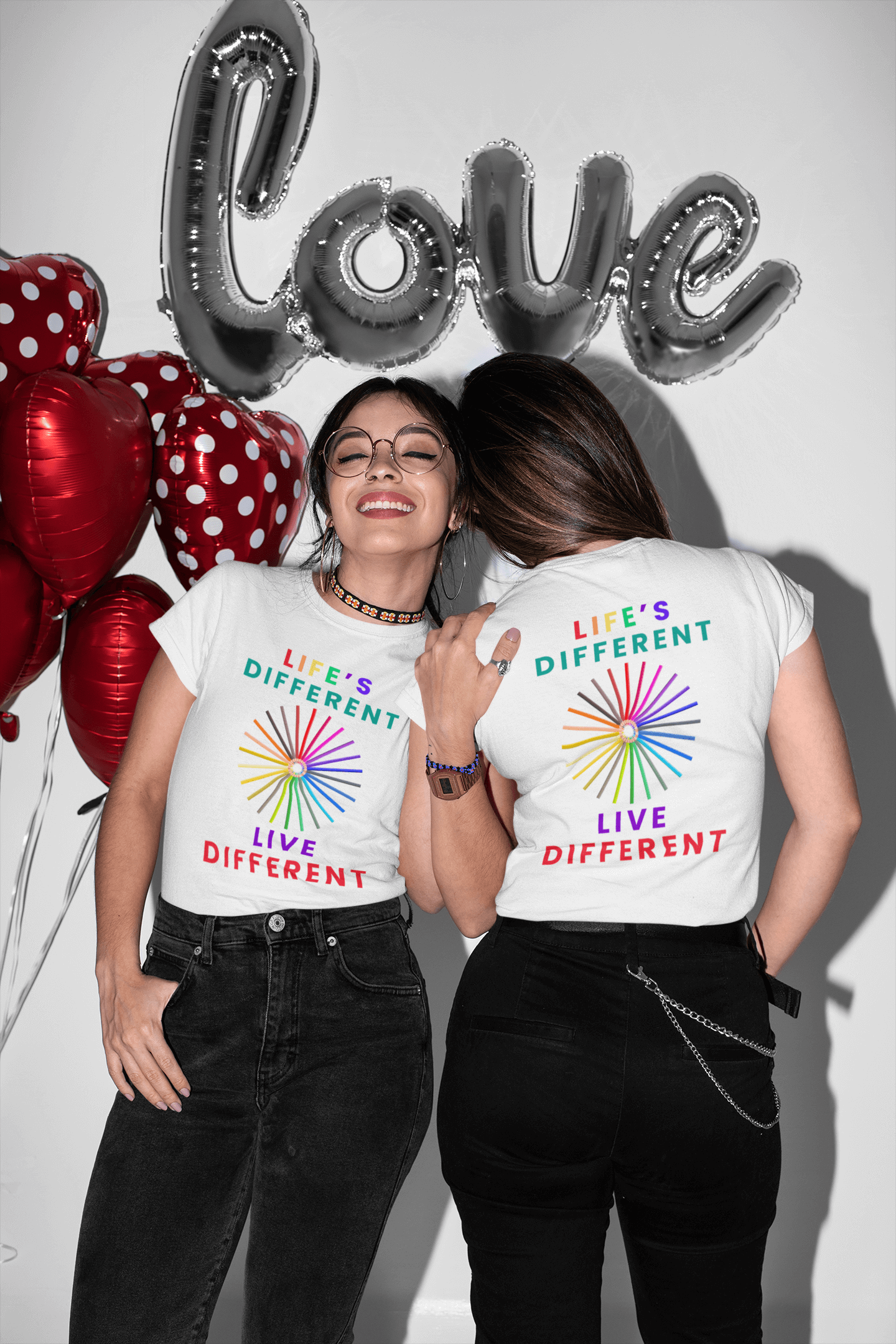 Camiseta blanca orgullo gay unisex - EBEPEX