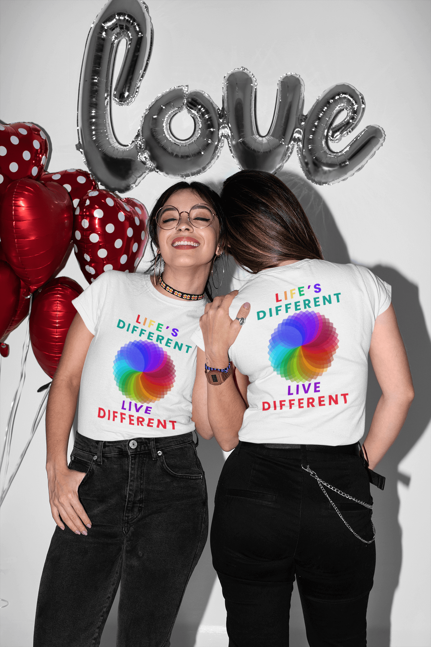 Camiseta blanca orgullo gay unisex - EBEPEX