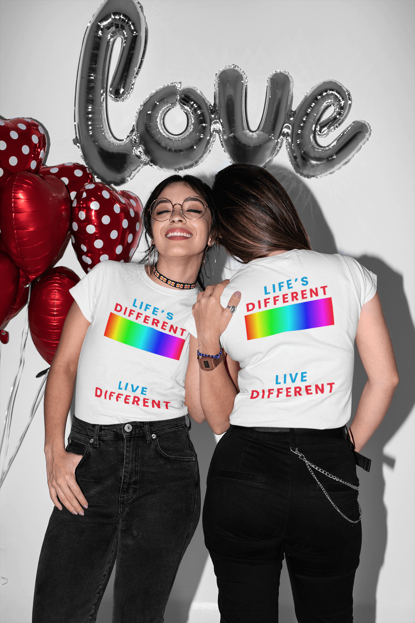 Camiseta blanca orgullo gay unisex - EBEPEX