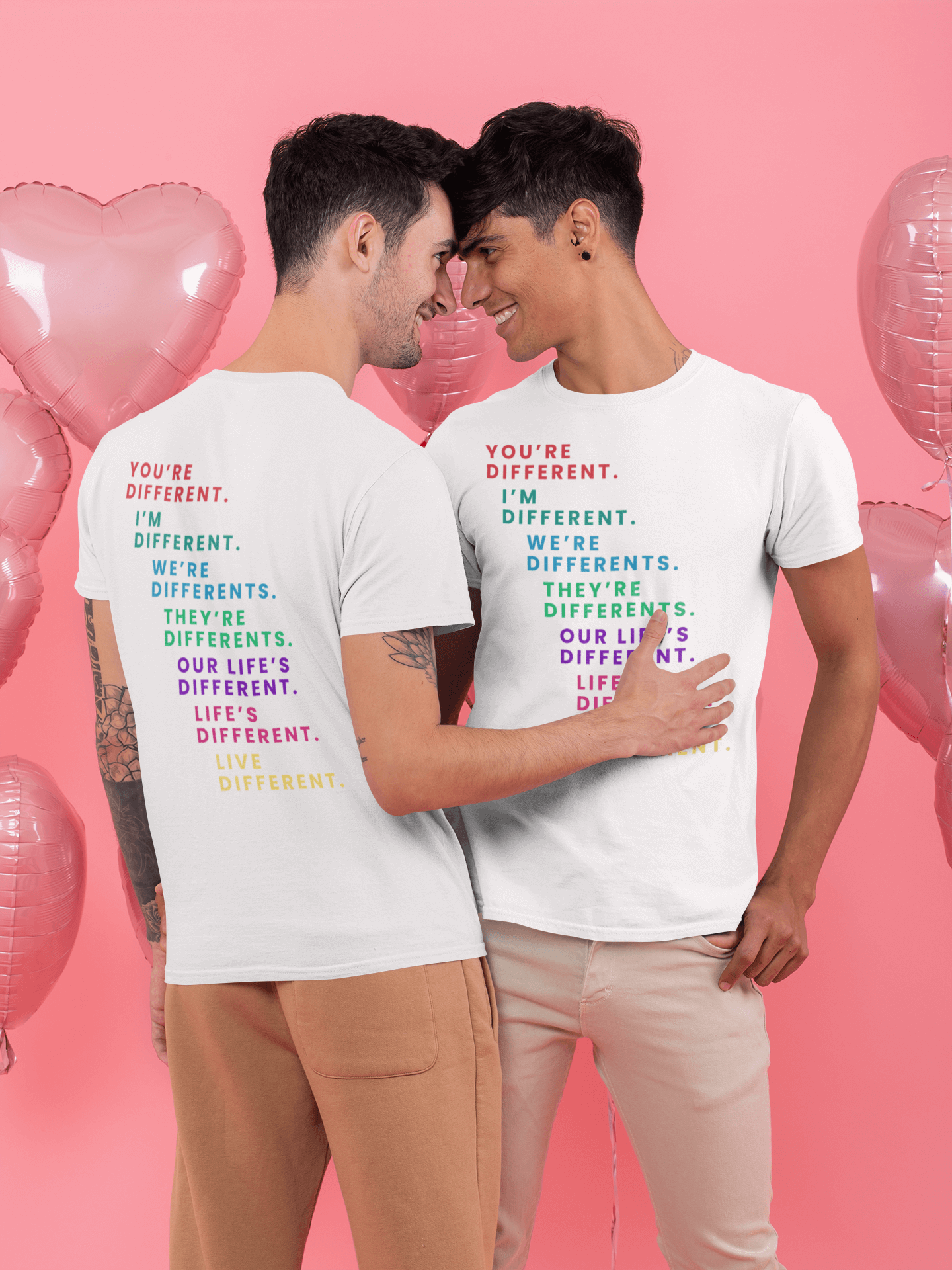 Camiseta blanca orgullo gay unisex - EBEPEX