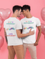Camiseta blanca orgullo gay unisex - EBEPEX