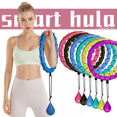Hula hop deportivos ajustables, Aros deportivos ajustables para ejercicio abdominal, aro de Fitness desmontable para perder peso - EBEPEX