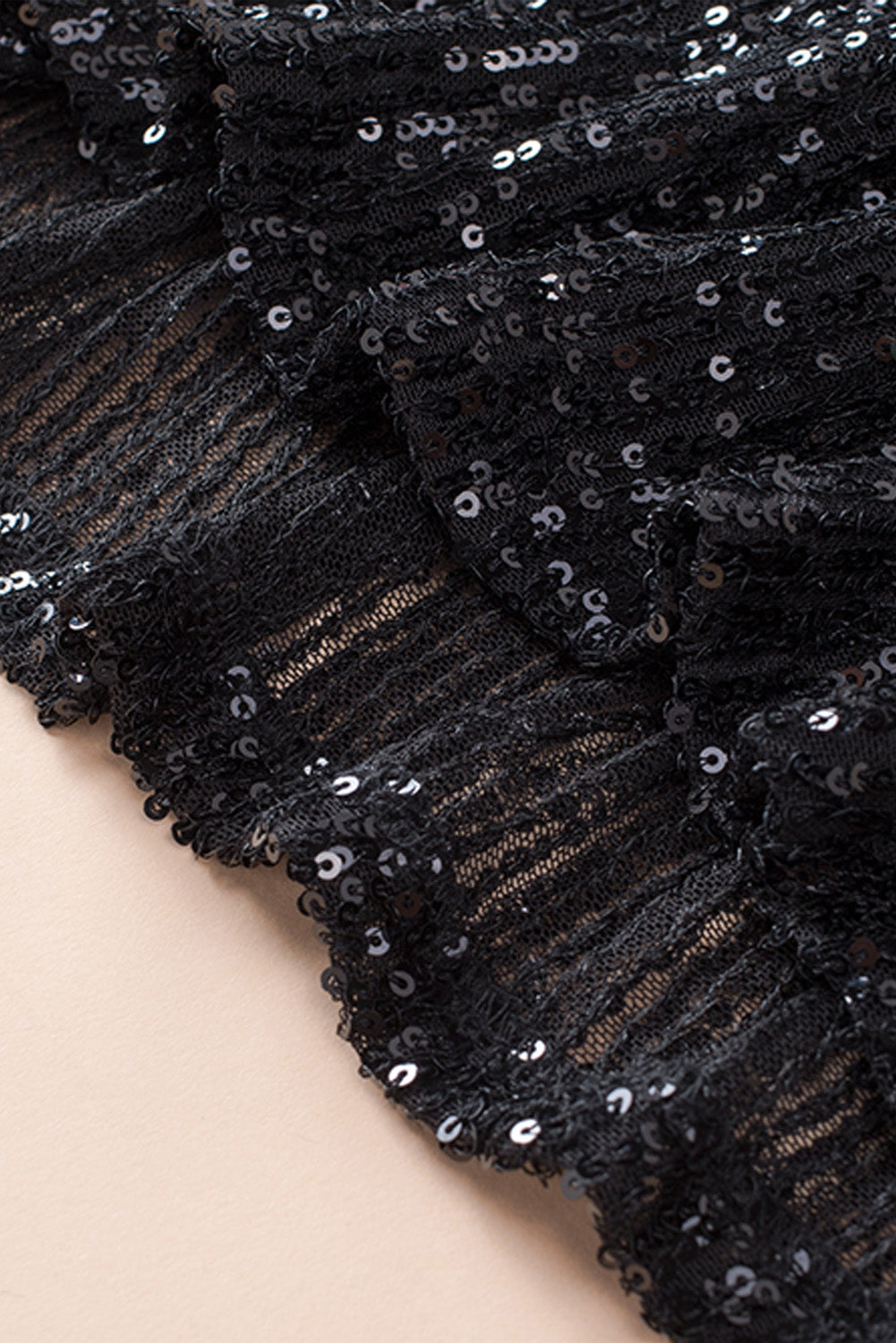 Falda midi ceñida al cuerpo con cintura alta y lentejuelas negras - EBEPEX