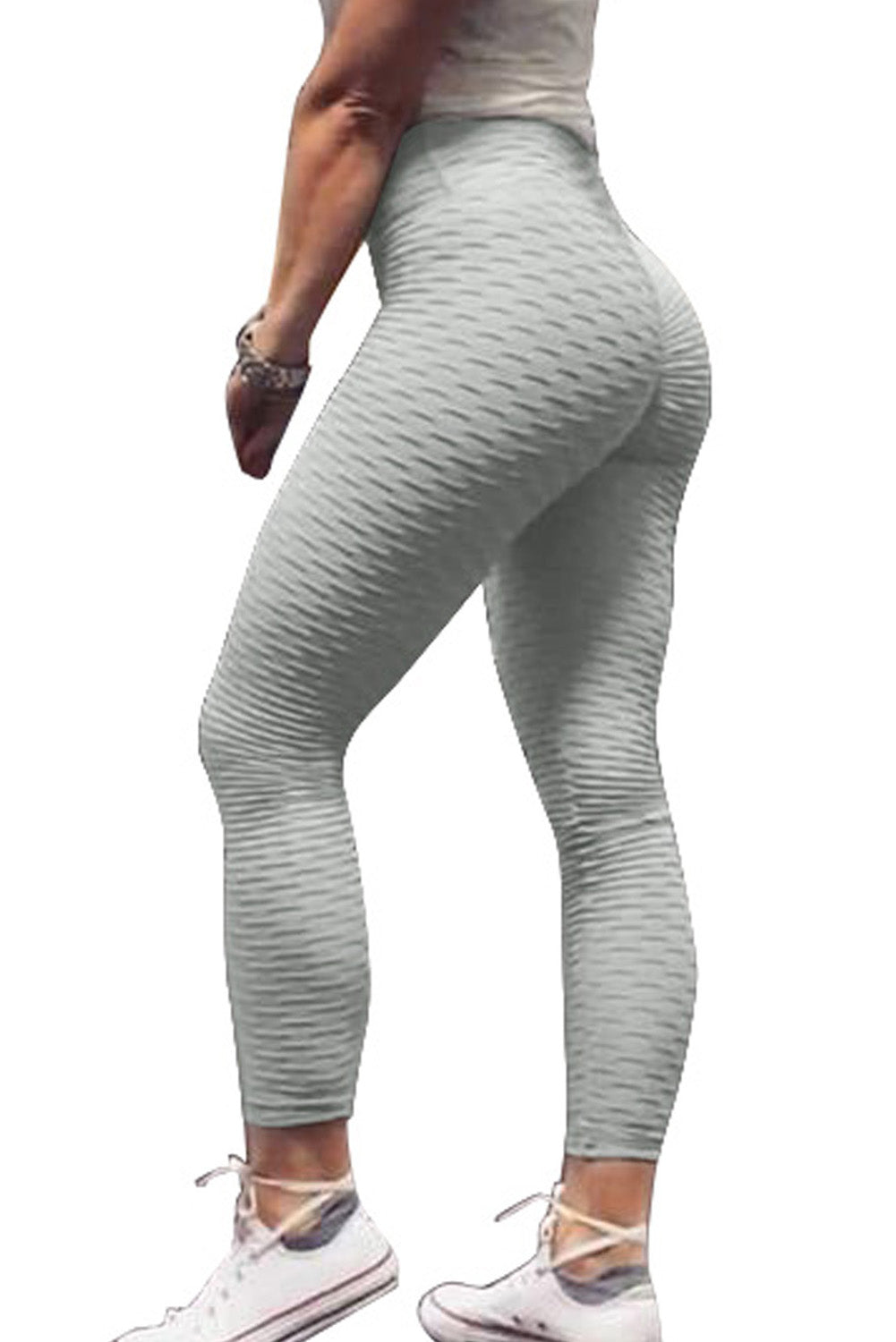 Gray Yoga Gym Butt Lift Sport Leggings - EBEPEX