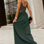 Green Sequin Lines Bodice High Waist Gown - EBEPEX