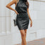 Mini vestido negro con flecos y lentejuelas - EBEPEX
