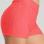 Red High Waist Butt Lift Sport Gym Workout Training Running Shorts - EBEPEX