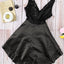 Heart Broken Black Gold Sequin Multi Layer Skater Dress - EBEPEX