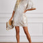 Silvery Sequin Shift Mini Dress - EBEPEX