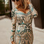Gold Long Sleeve Gold Sequin Club Dress - EBEPEX