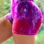 Multicolor Tie-dye Print Booty Yoga Shorts - EBEPEX