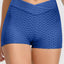 Blue High Waist Butt Lift Sport Gym Workout Training Running Shorts - EBEPEX