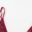 Red V Neck Bodycon Sequin Dress - EBEPEX