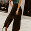 Vestido con abertura frontal y tirantes finos de lentejuelas negras - EBEPEX
