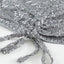 Gray Sequin Deep V Neck Side Shirring Long Sleeve Mini Dress - EBEPEX