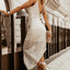 Golden V Neck Bodycon Sequin Dress - EBEPEX