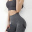 Gray Slim Fit Hip Push Up High Waist Yoga Sport Shorts - EBEPEX