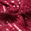 Red Off Shoulder Side Slit Bodycon Sequin Dress - EBEPEX