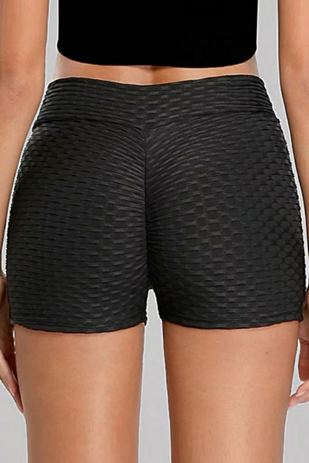 Pantalones cortos negros de cintura alta para levantar glúteos - EBEPEX