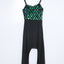 Vestido con abertura frontal y tirantes finos de lentejuelas negras - EBEPEX