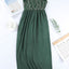 Green Sequin Lines Bodice High Waist Gown - EBEPEX
