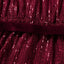 Wine Red Loose Long Sleeve Sequin Dress with Sash - EBEPEX