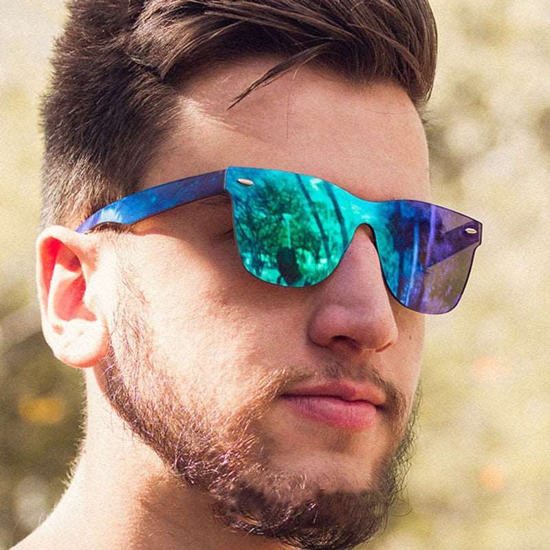 Gafas de sol polarizadas con lentes de espejo de color