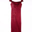 Red Off Shoulder Side Slit Bodycon Sequin Dress - EBEPEX