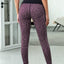 Purple Leopard Print Active Leggings - EBEPEX