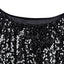 Mini vestido negro de manga larga con lentejuelas - EBEPEX