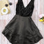 Heart Broken Black Gold Sequin Multi Layer Skater Dress - EBEPEX