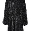 Mini vestido negro de manga larga con lentejuelas - EBEPEX